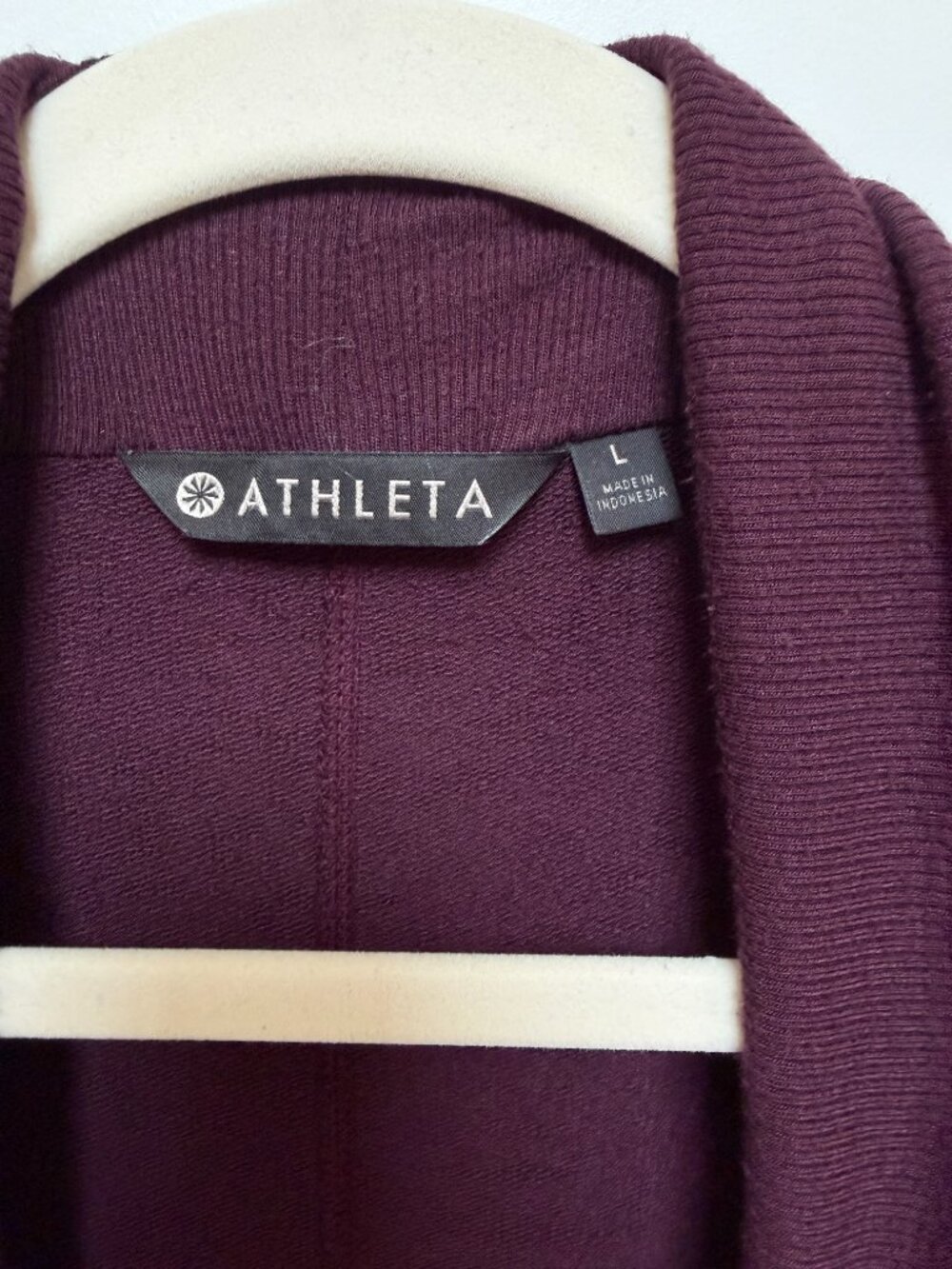 Athleta Pranayama Wrap Cover Up cardigan sweater large spiced cabernet wine - Picture 4 of 5